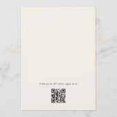 Invitation Mademoiselle à Madame Coquette Bow Code QR Enterre (Dos)