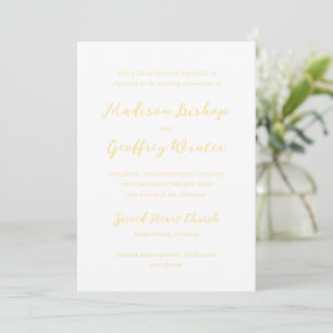 Invitation Madison Beurre Jaune Mariage élégant