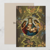 Invitation Madone à l'Enfant de Botticelli (Devant / Derrière)