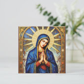 Invitation Madone en mosaïque (Debout devant)