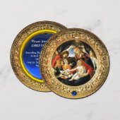Invitation Madonna de Magnificat Christmas Party Blue Gem (Devant / Derrière)
