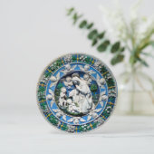 Invitation MADONNA, ENFANT ET ANGES Sapphire Bleu Noël (Debout devant)