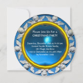 Invitation MADONNA, ENFANT ET ANGES Sapphire Bleu Noël (Dos)