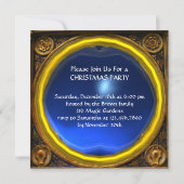 Invitation MADONNA, ENFANT ET ANGES Sapphire Bleu Noël (Dos)