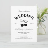 Invitation Mafia Couple élégant moderne tendance Mariage chic (Debout devant)