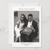 Invitation Mafia Couple élégant moderne tendance Mariage chic (Dos)