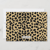 Invitation Magasin À La Mode Noir Et Empreinte de léopard (Dos)