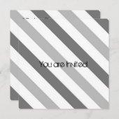 Invitation Magasin de bébé de Grey Stripe (Devant / Derrière)