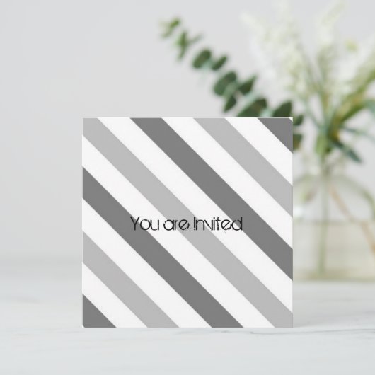 Invitation Magasin de bébé de Grey Stripe (Debout devant)