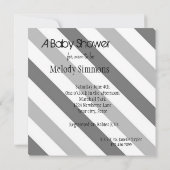 Invitation Magasin de bébé de Grey Stripe (Dos)