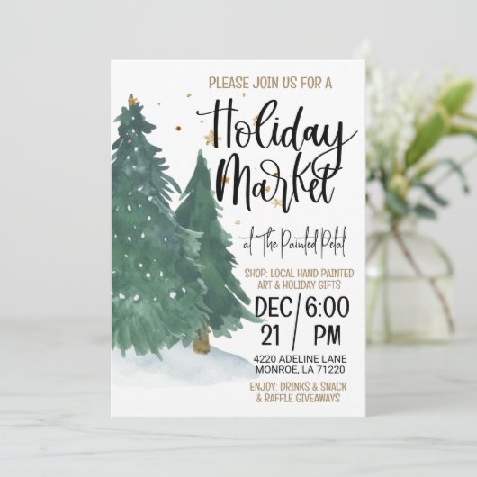 Invitation Magasin de vacances (Debout devant)