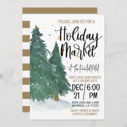 Invitation Magasin de vacances (Devant / Derrière)