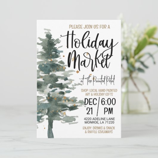 Invitation Magasin de vacances (Debout devant)