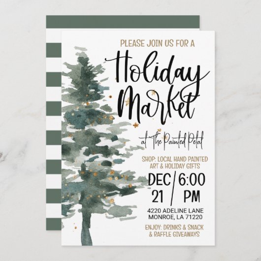 Invitation Magasin de vacances (Devant / Derrière)