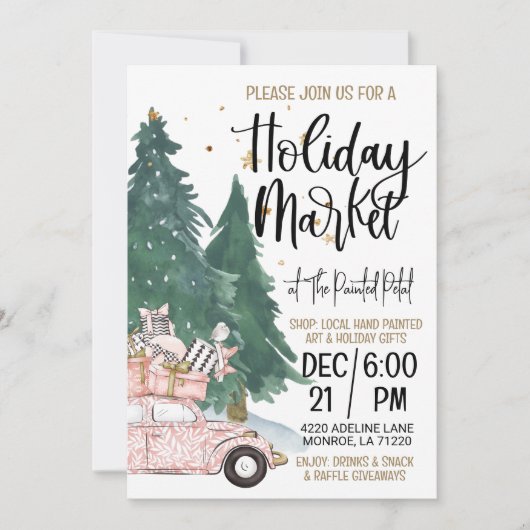 Invitation Magasin de vacances (Devant)