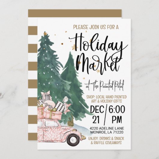 Invitation Magasin de vacances (Devant / Derrière)