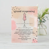 Invitation Magasin de vêtements réouvrant le rose Abstrait (Debout devant)
