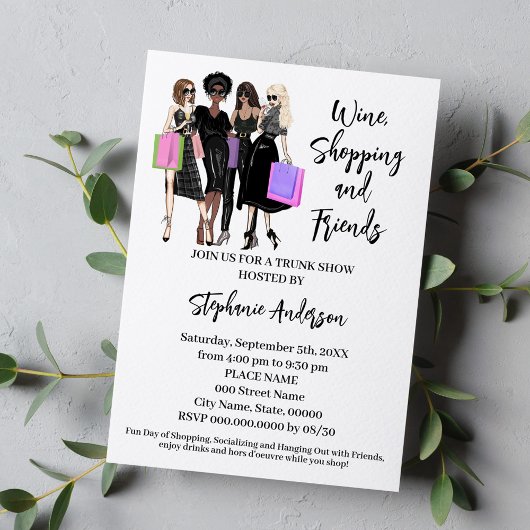Invitation Magasin de Vin et Amis Trunk Show Pop Up Shop