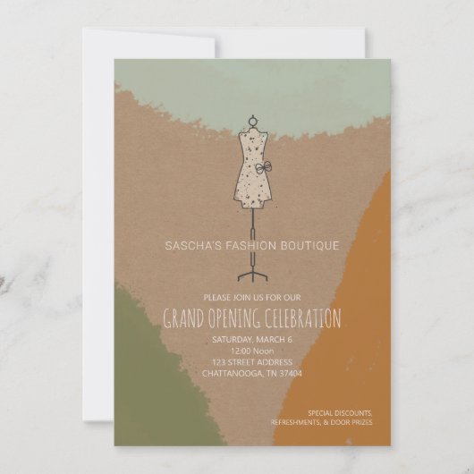 Invitation Magasin Ouverture du Grand Formulaire d'ouverture  (Devant)