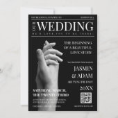 Invitation Magazine Black Dark Mode Journal Mariage photo (Devant)