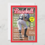 Invitation Magazine Celebrity Baseball fête d'anniversaire Ph (Devant)