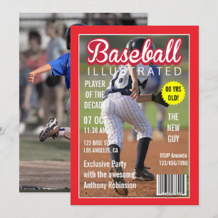 Invitation Magazine Celebrity Baseball fête d'anniversaire Ph