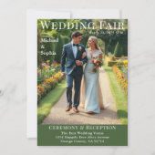 Invitation Magazine Couverture Jardin Mariage (Devant)