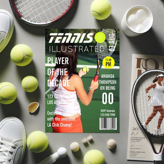 Invitation Magazine Couverture Pic Celebrity Tennis Anniversa