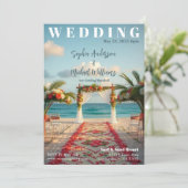 Invitation Magazine Cover Beach Wedding (Debout devant)