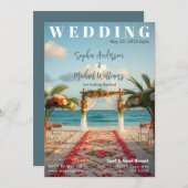 Invitation Magazine Cover Beach Wedding (Devant / Derrière)