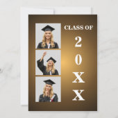 Invitation Magazine Cover Graduation Gold (Dos)