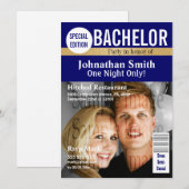Invitation Magazine de Bachelor photo de garçon d'honneur PER (Devant / Derrière)