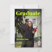 Invitation Magazine de la Fête des diplômés modernes (Devant)