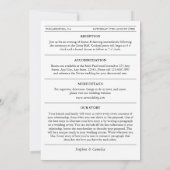 Invitation Magazine Editorial Journal Mariage Détails photo (Dos)