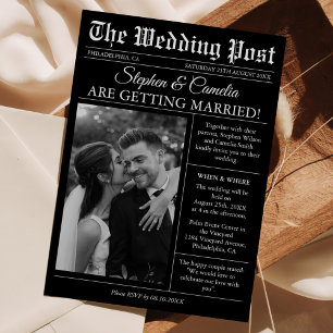 Invitation Magazine Editorial Journal Mariage Détails photo