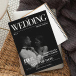 Invitation Magazine Editorial Journal Mariage Enregistrer la<br><div class="desc">Présentant notre style et unique enregistrer la date, conçu pour ressembler et se sentir comme un magazine! Avec une belle photo du couple heureux sur la page de couverture, cette sauvegarde de la date est la façon parfaite d'annoncer votre prochain mariage et d'exciter vos invités pour le grand jour. Le...</div>