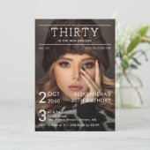 Invitation Magazine Editorial Journal Photo Anniversaire (Debout devant)