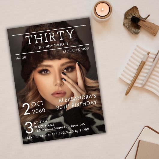 Invitation Magazine Editorial Journal Photo Anniversaire