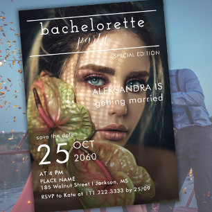 Invitation Magazine Editorial Journal Photo Bachelorette