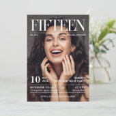 Invitation Magazine Editorial Journal Sweet 15 Photo (Debout devant)