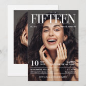 Invitation Magazine Editorial Journal Sweet 15 Photo (Devant / Derrière)