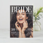 Invitation Magazine Fête des mariées de journal photo (Debout devant)