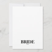 Invitation Magazine Fête des mariées de journal une photo (Dos)