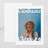 Invitation Magazine Inspired Cover Bold Grad Announcement (Devant / Derrière)