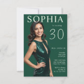 Invitation Magazine moderne Elegant Inspiré 30e anniversaire (Devant)