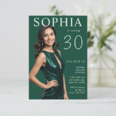 Invitation Magazine moderne Elegant Inspiré 30e anniversaire (Debout devant)