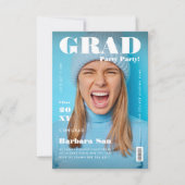 Invitation Magazine Moderne Grad Party Graduate Graduate Grad (Devant)