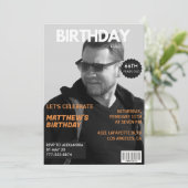 Invitation Magazine noir et blanc Éditorial 66e anniversaire (Debout devant)