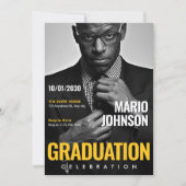 Invitation Magazine photo moderne élégant Couverture Graduati (Devant)