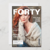 Invitation Magazine unique 40e anniversaire Photo personnalis (Devant)